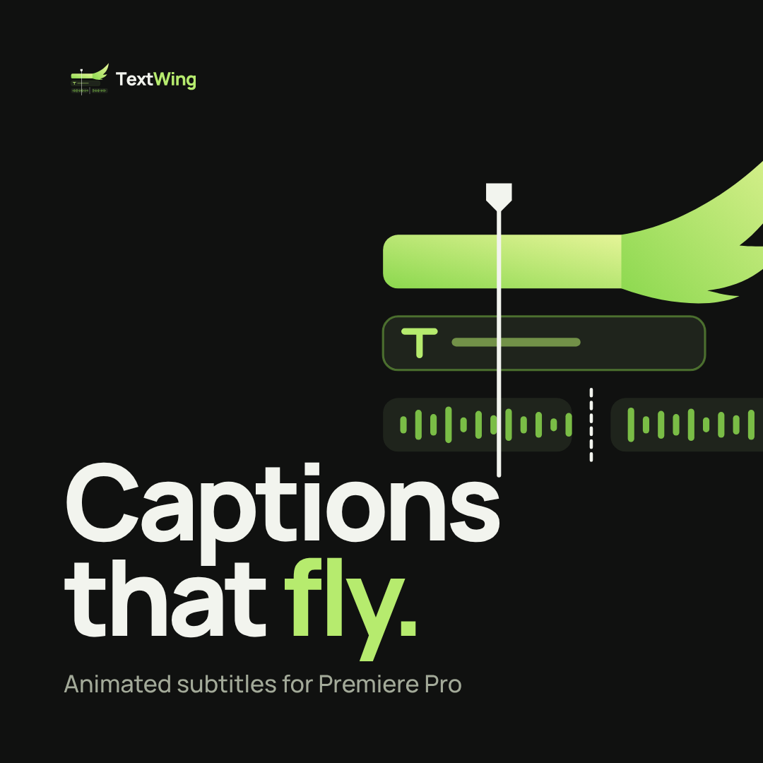 TextWing caption on a video frame